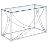 Orleans Furniture - Coaster - Lille Glass Top Entryway Sofa Console Table Accents Chrome - 720499